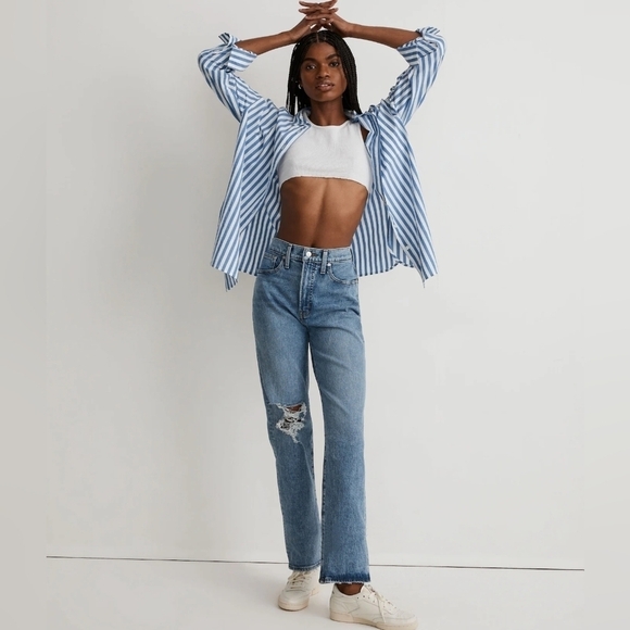 NEW Madewell The Perfect Vintage Straight Jean Kingsbury Wash 32 Style NG247 - Picture 1 of 8